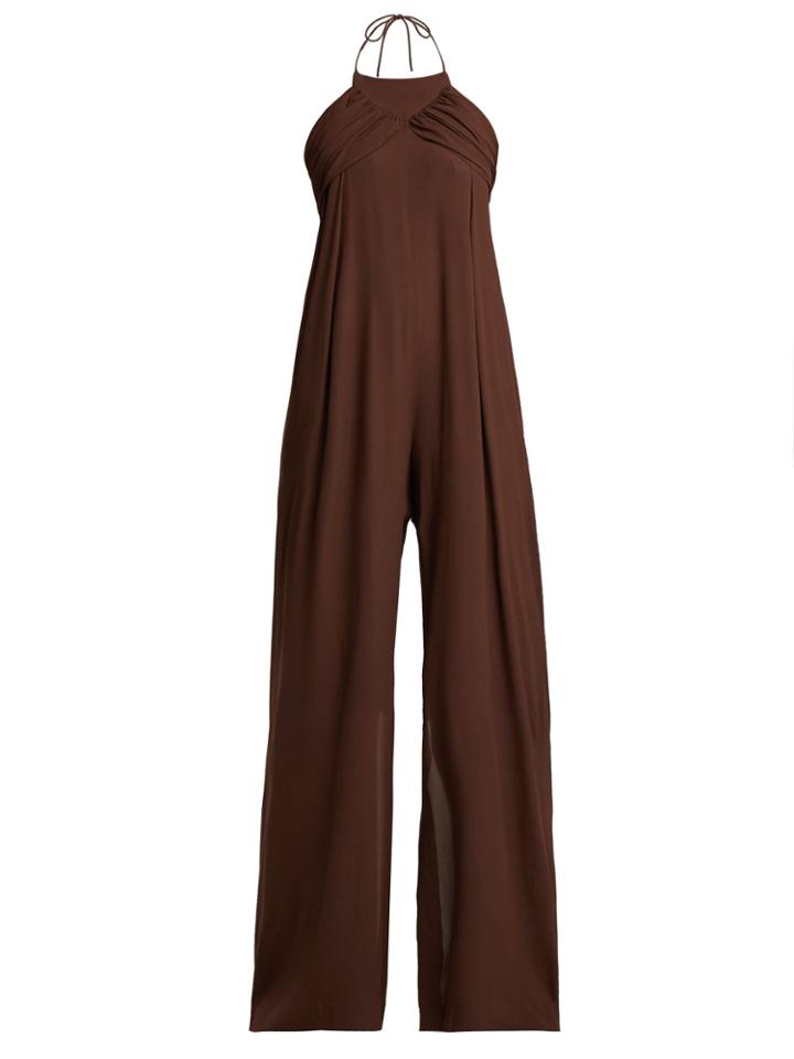 Jacquemus Saha Ruched Wide-leg Jumpsuit