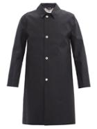 Matchesfashion.com Mackintosh - Dunkeld Single-breasted Check-lined Cotton Coat - Mens - Black
