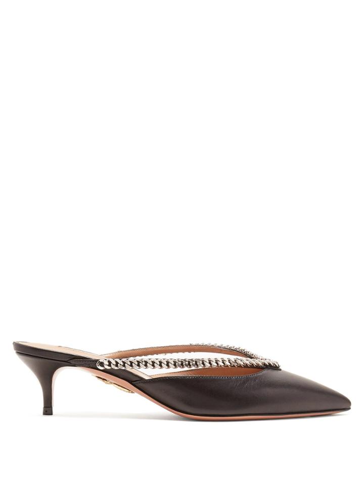Aquazzura Sabine Chain 45 Mules