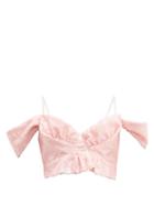 Matchesfashion.com Simone Rocha - Sequinned Cropped Top - Womens - Pink