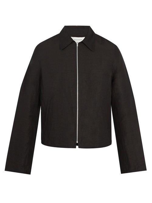 Matchesfashion.com Wales Bonner - Lightweight Zip Up Linen Blend Jacket - Mens - Black Multi