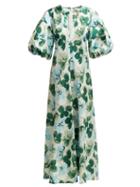 Matchesfashion.com Lee Mathews - Georgie Floral Print Cotton And Silk Blend Dress - Womens - Multi