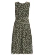 Burberry London Leaf-print Silk-crepon Dress