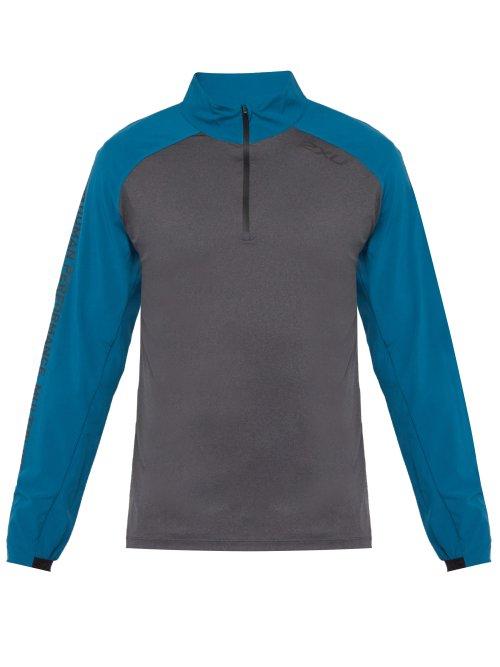 Matchesfashion.com 2xu - Ghst Contrast Panel Performance Top - Mens - Grey Multi