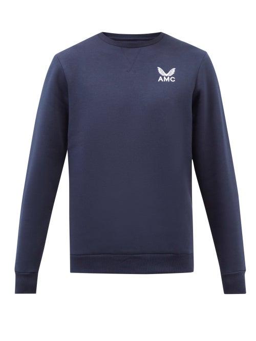Castore - Amc-embroidered Cotton-blend Jersey Sweatshirt - Mens - Navy