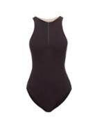 Matchesfashion.com Vaara - Sasha Zipped Swimsuit - Womens - Black Multi