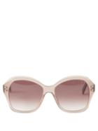 Celine Eyewear - Butterfly Acetate Sunglasses - Womens - Light Grey