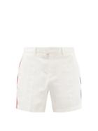 Orlebar Brown - Levens Side-stripe Cotton-twill Shorts - Mens - Cream