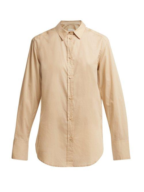 Matchesfashion.com Matteau - The Long Sleeve Cotton Shirt - Womens - Cream