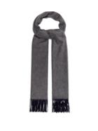 Matchesfashion.com Begg & Co. - Aaran Two Tone Fringed Cashmere Scarf - Mens - Navy Multi