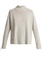 Matchesfashion.com Allude - High Neck Cashmere Sweater - Womens - Light Grey