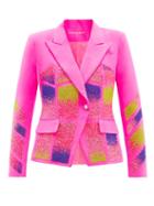 Germanier - Crystal-embellished Upcycled Twill Blazer - Womens - Pink
