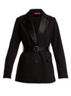 Sies Marjan Terry Satin-lapel Single-breasted Cotton Blazer