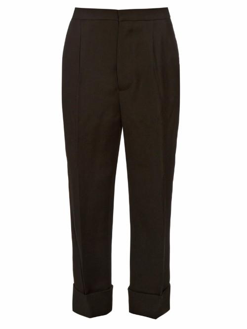 Marni Straight-leg Silk And Wool-blend Trousers