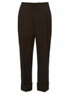 Marni Straight-leg Silk And Wool-blend Trousers