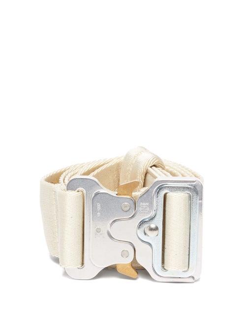 Matchesfashion.com 1017 Alyx 9sm - Rollercoaster Logo Jacquard Belt - Mens - Beige