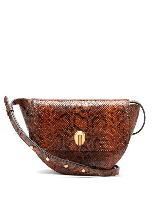 Matchesfashion.com Wandler - Billy Snake Effect Leather Shoulder Bag - Womens - Python