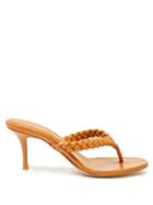 Gianvito Rossi - Tropea 40 Braided-leather Mule Sandals - Womens - Brown