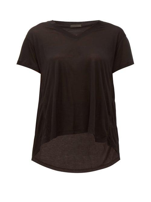 Matchesfashion.com Atm - Slouchy V Neck T Shirt - Womens - Black