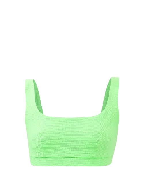 Cossie + Co - Gemma Scoop-neck Bikini Top - Womens - Light Green