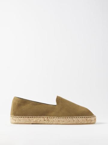 The Resort Co - Suede Espadrilles - Mens - Olive Green