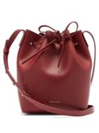 Matchesfashion.com Mansur Gavriel - Mini Leather Bucket Bag - Womens - Burgundy