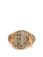 Matchesfashion.com Brigid Blanco - Quartz & 18kt Gold Ring - Womens - Gold