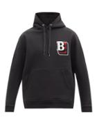 Burberry - Logo-embroidered Cotton-blend Hooded Sweatshirt - Mens - Black