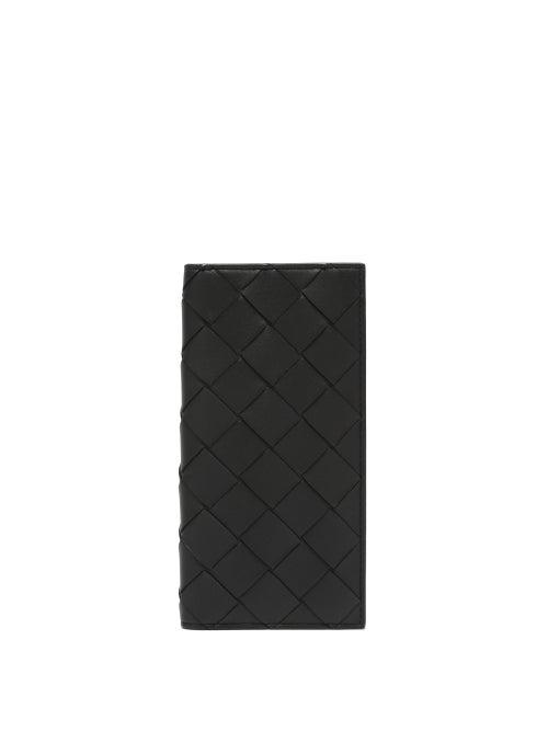 Matchesfashion.com Bottega Veneta - Intrecciato Continental Leather Wallet - Mens - Black