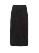 Matchesfashion.com The Row - Rabina Scuba Midi Skirt - Womens - Black