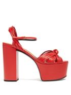 Matchesfashion.com Gucci - Knotted Crossover Leather Sandals - Womens - Red