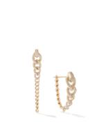 Shay - 2 In 1 Gradual Diamond & 18kt Gold Earrings - Womens - Yellow Gold