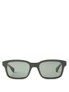 Bottega Eyewear - Square Acetate Sunglasses - Mens - Dark Green