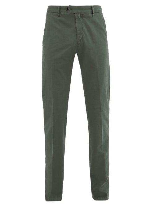 Matchesfashion.com J.w. Brine - James Cotton-gabardine Chino Trousers - Mens - Green