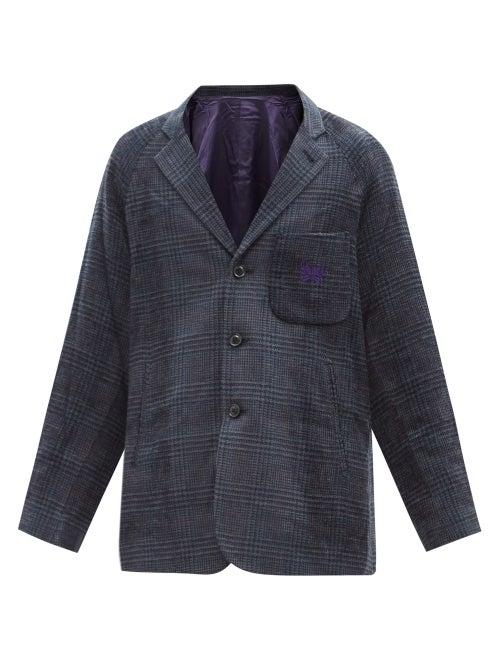Needles - Single-breasted Glen-plaid Twill Suit Jacket - Mens - Navy