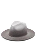 Matchesfashion.com Reinhard Plank Hats - Recycled-felt Fedora Hat - Womens - Black Multi