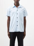Winnie New York - Short-sleeved Cotton-poplin Shirt - Mens - Blue