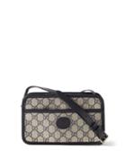 Gucci - Gg-monogram Leather And Canvas Cross-body Bag - Mens - Grey Multi