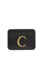 Matchesfashion.com Chlo - C Logo Plaque Leather Cardholder - Womens - Black