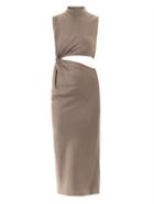 Jason Wu Twisted Cut-out Satin Dress