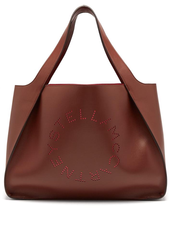 Stella Mccartney Stella Perforated-logo Faux-leather Tote Bag