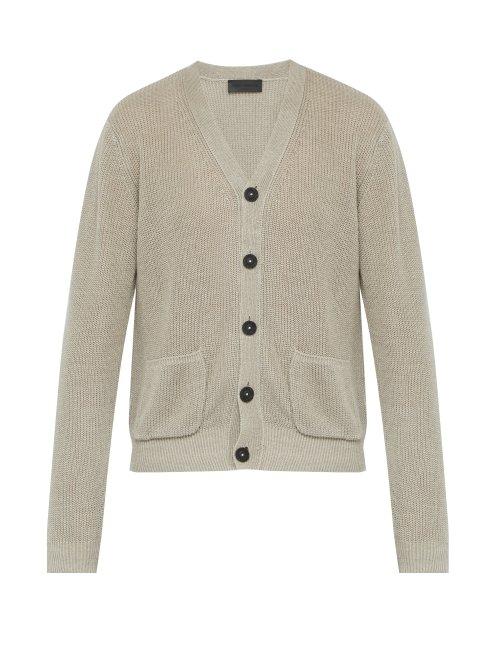 Matchesfashion.com Iris Von Arnim - Freddy Linen Cardigan - Mens - Beige