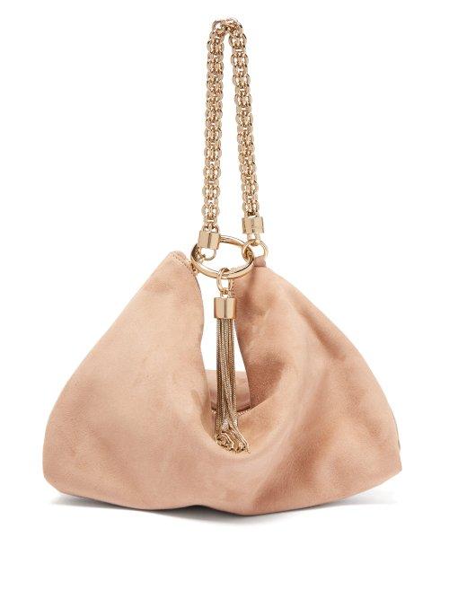 Matchesfashion.com Jimmy Choo - Callie Suede Clutch Bag - Womens - Light Pink