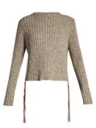 The Row Fenix Side-fringe Ribbed-knit Sweater
