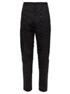 Matchesfashion.com Bottega Veneta - Intrecciato Twill Slim Leg Trousers - Mens - Black