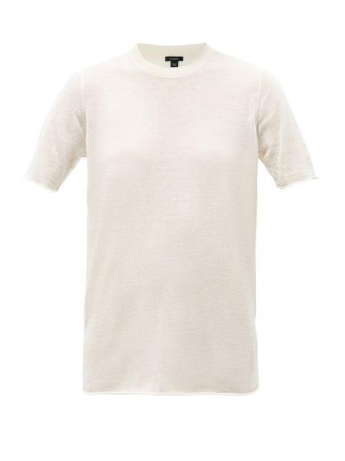 Ladies Rtw Joseph - Cashmere T-shirt - Womens - White