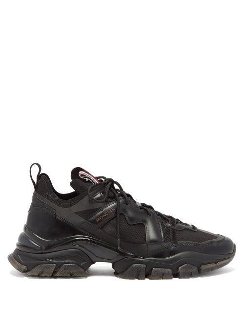 Matchesfashion.com Moncler - Timael Leather And Ripstop Trainers - Mens - Black