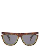 Matchesfashion.com Fendi - D Frame Tortoiseshell Acetate Sunglasses - Mens - Multi