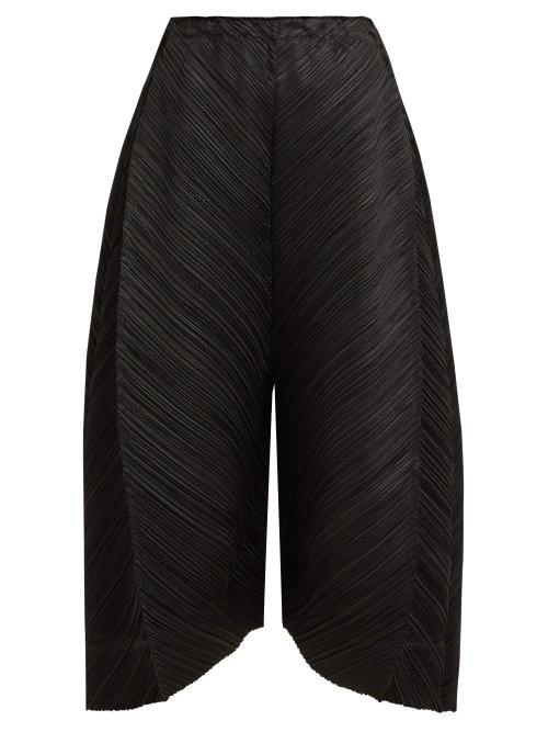 Matchesfashion.com Pleats Please Issey Miyake - Pleated Wide Leg Trousers - Womens - Black