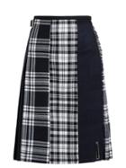 Matchesfashion.com Le Kilt - Menzie Tartan Wool Kilt Skirt - Womens - Black Multi